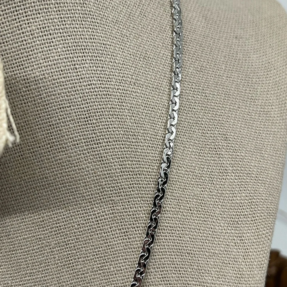 Swarovski Elements White Gold Plated Crystal Pave Bar Necklace, 16" - Picture 4 of 17